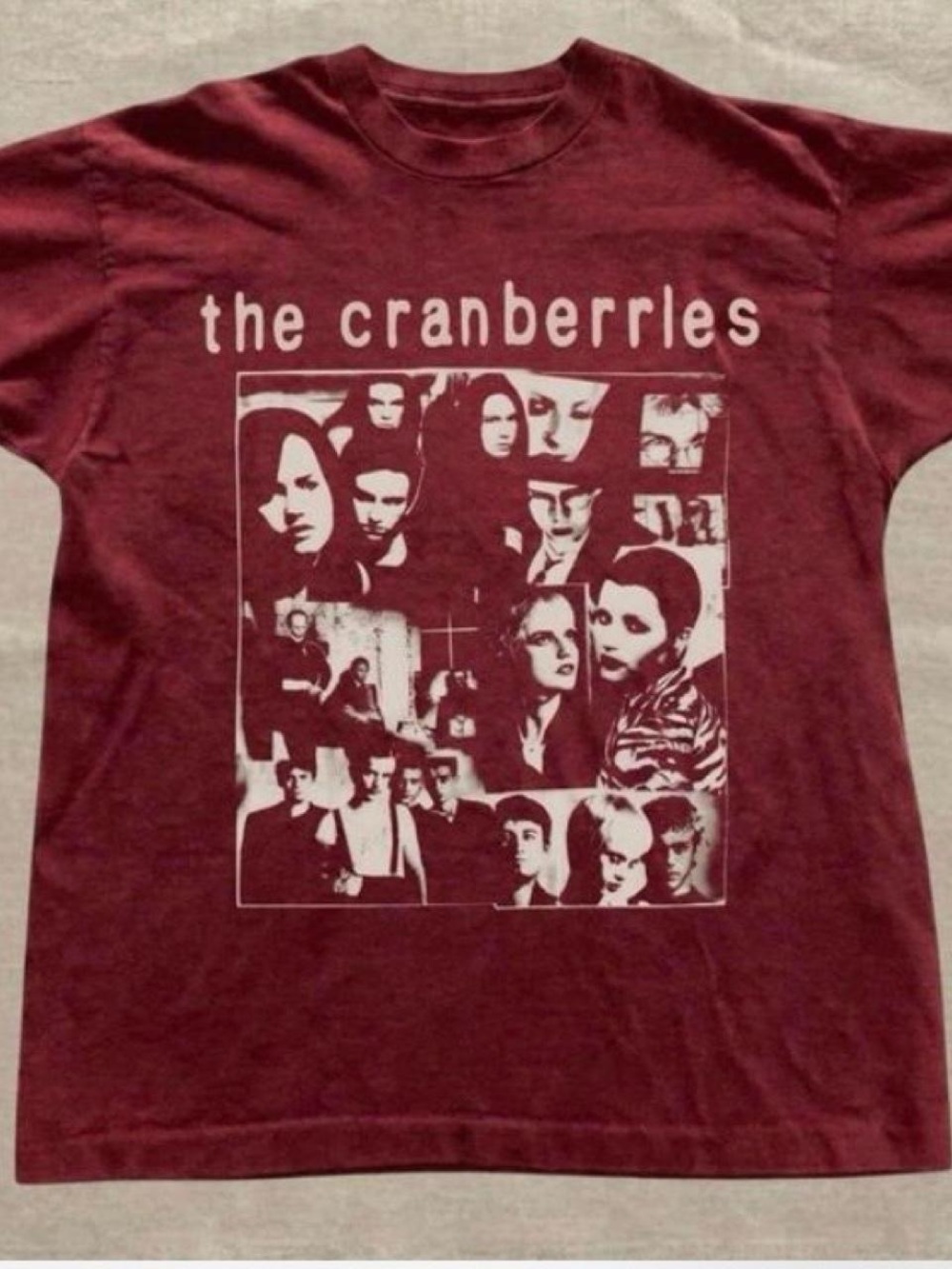 Gildan Maroon The Cranberries Collage Graphic Tee - Men